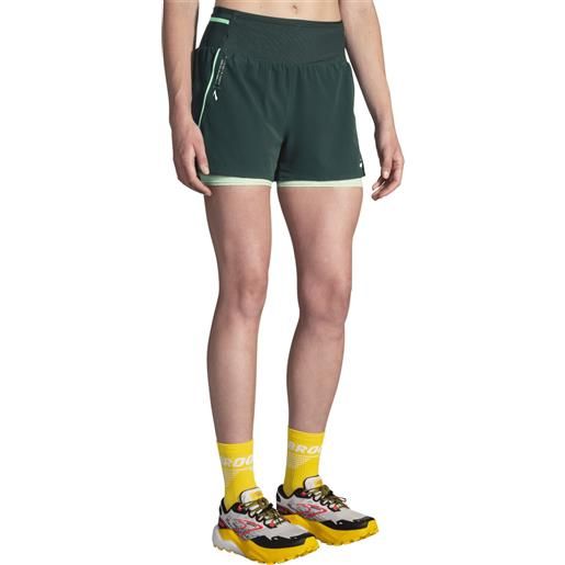 BROOKS high point 3 2-in-1 short shorts running donna