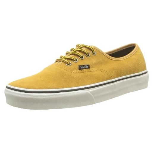 Vans u authentic (hiker) suede/t, scarpe sportive-skateboard unisex, giallo (gelb/khaki), 43