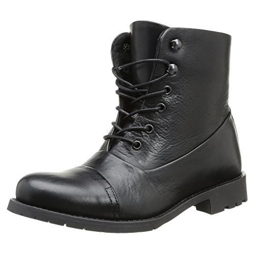 PIECES senida leather boot black, scarpe da barca donna, nero, 42 eu