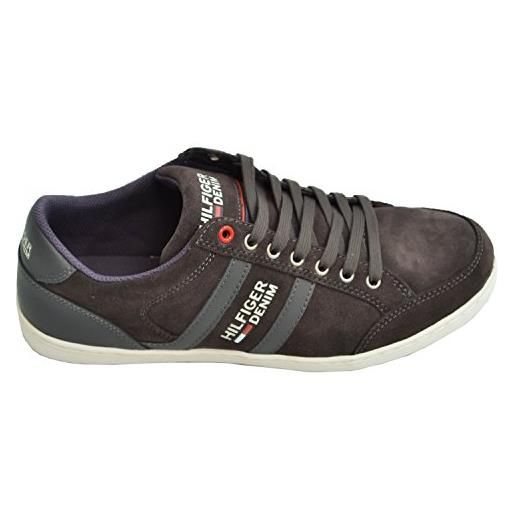 Tommy Jeans hilfiger denim. Sm-chad 2b - sneaker uomo, grigio (grigio (dark grey)), 41