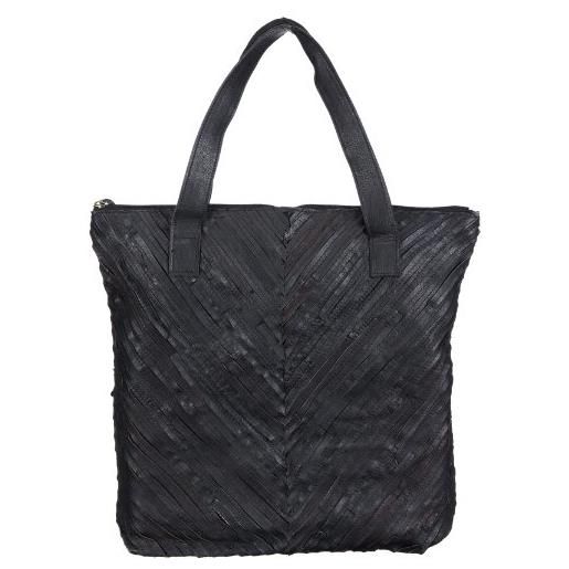 PIECES iben leather net, borsa a spalla donna, nero (schwarz (black. )), 45x45x12 cm (b x h x t)