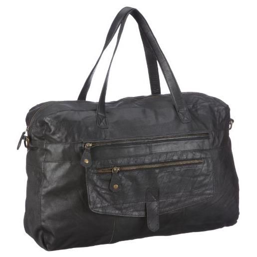 PIECES tara shop 17043125, borsa con manico donna, 40 x 35 x 16 cm (l x a x p), nero (schwarz (black)), 40x35x16 cm (l x a x p)