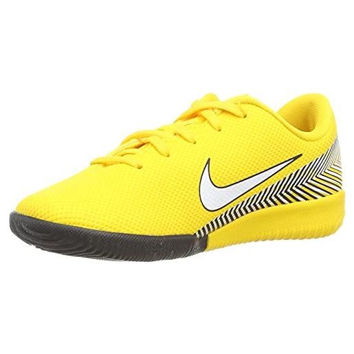 Nike jr. Vapor xii academy neymar ic, scarpe da calcio unisex-bambini, giallo (amarillo/white-black 710), 34 eu