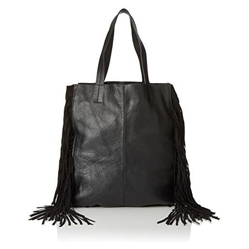 PIECES pcpusle leather bag - borse a spalla donna, schwarz (black)