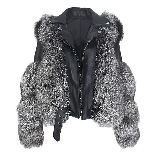 OFTBUY gilet in vera pelliccia giacca invernale da donna pelliccia di volpe naturale capispalla in vera pelle locomotiva streetwear staccabile