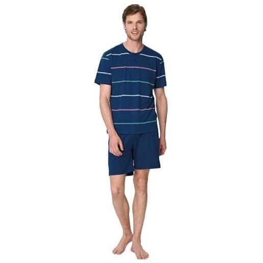 RAGNO pigiama uomo corto in puro cotone art. A70fcc - 52, blu