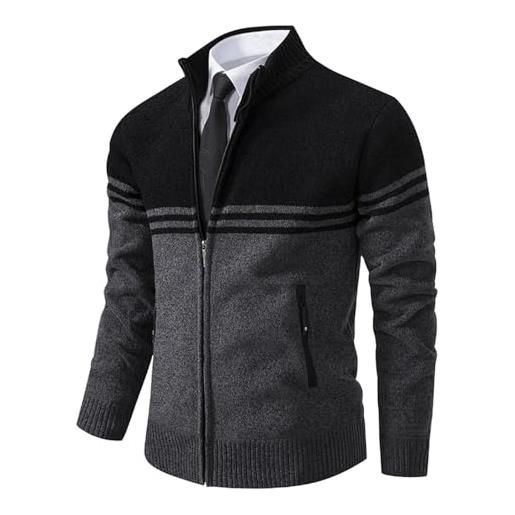 Biutimarden uomo cardigan maniche lunghe with giacca invernale con zip casuat slim pullover