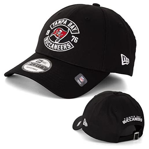 New Era - berretto da baseball 9forty, da uomo, con logo mlb, nba, nfl, edizione limitata, tampa bay buccaneers black, taglia unica