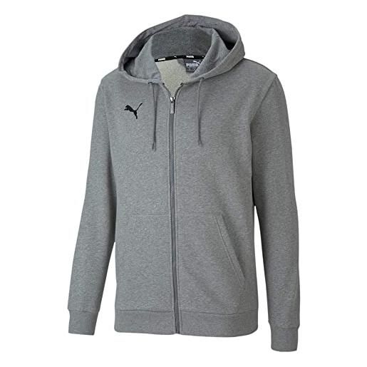 Puma teamgoal 23 casuals hooded jacket, giacca con cappuccio uomo, medium gray heather, xxl
