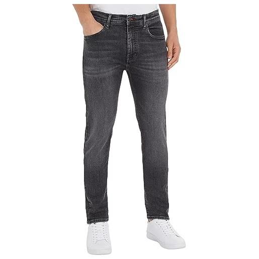 Tommy Hilfiger jeans uomo slim bleecker elasticizzati, grigio (nash grey), 29w / 30l