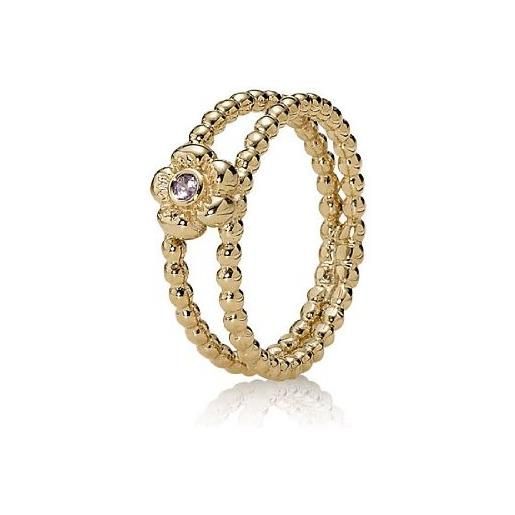 Pandora - anello, oro giallo 14 carati (585), donna, 10