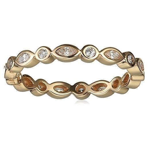 Pandora anello da donna, motivo a cerchi e gocce, in oro giallo 585 con zirconi bianchi - 150183cz, oro giallo, 18, cod. 150183cz-58