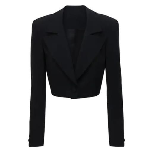 Drkobr donna versione corta blazer giacca da abito elegante e moderna in uscita tutti i giorni