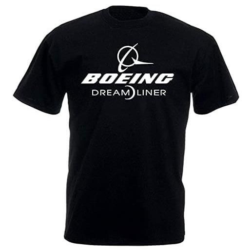 Short boeing t shirt boeing 787 boeing 787 dreamliner dreamliner manica moda estate stampa casual, nero , m