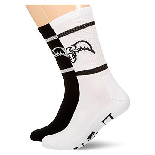 Emporio Armani 2-pack short socks gifting, confezione da 2 calzini corti uomo, bianco/nero, taglia unica