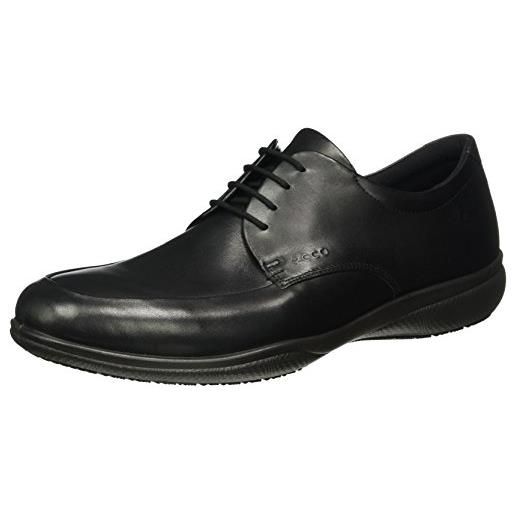 Ecco grenoble, scarpe stringate uomo, nero (black11001), 42 eu