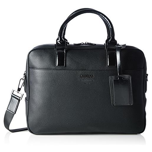 Guess contemporary casual briefcase borsa a spalla, uomo, nero