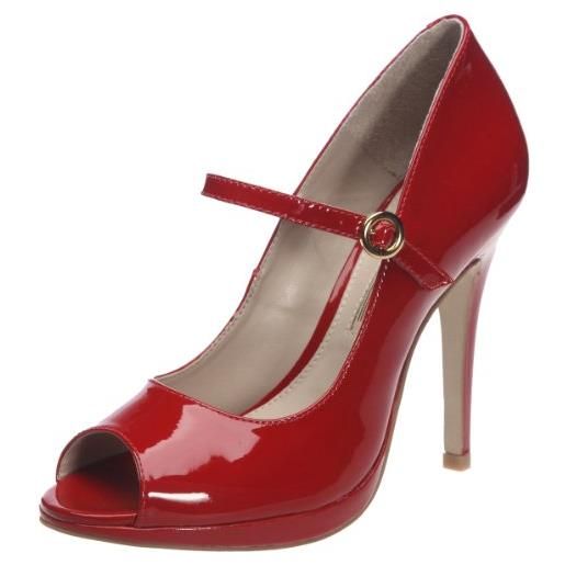 Buffalo, 21129-916, scarpe col tacco, donna, rosso (patent sof red 134), 39