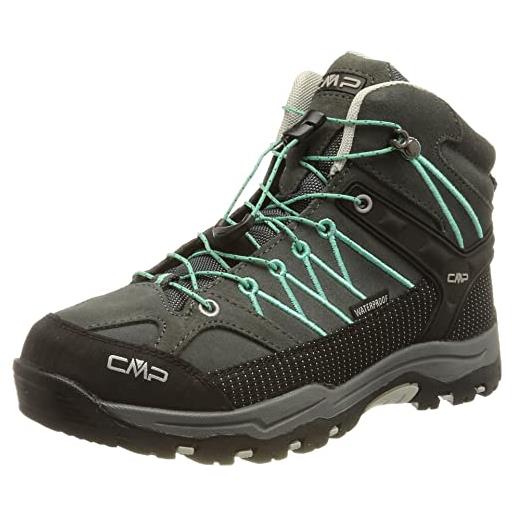 CMP unisex - bambini e ragazzi kids rigel mid trekking shoe wp scarpe da trekking alta, grey, 30 eu