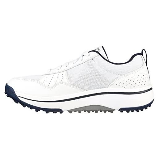 Skechers go arch fit-scarpe da golf, ginnastica uomo, bianco blu marino 2 cinghie, 42.5 eu