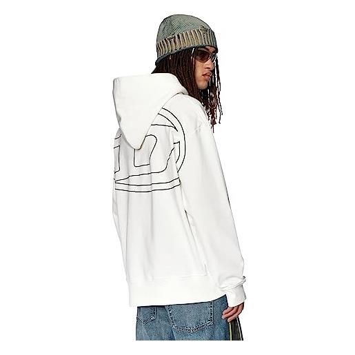Diesel s-macs-hood-megoval-d sweat-shirt maglia di tuta, off white (bianco sporco), s unisex-adulto