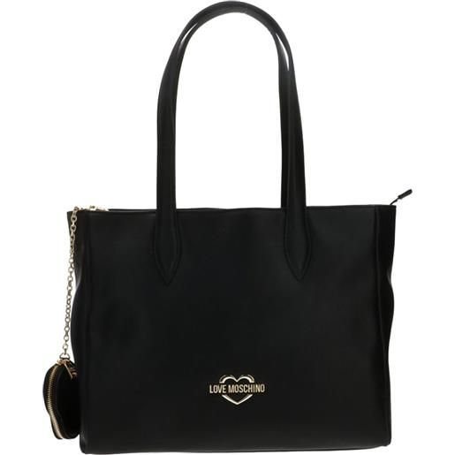 Moschino donna borsa shopper donna logo frontale nero mod. Jc4082pp1h ld0