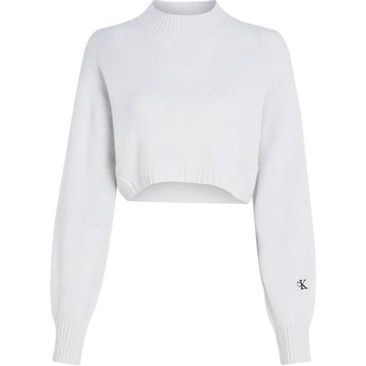 Calvin Klein donna maglione in tinta unita donna bianco mod. J20j221962