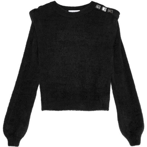 Gaelle Paris donna maglione donna girocollo in maglia nero mod. Gbdp19552