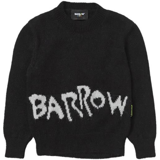 Barrow bambina maglione bimbo logo frontale nero mod. F3bkjujp036