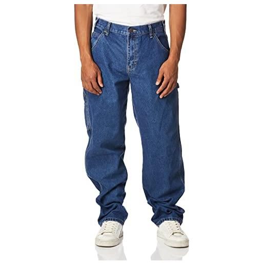 Dickies uomo, jeans utility in tenim stone-washed, vestibilità comoda, lavato a pietra, 32w / 34l