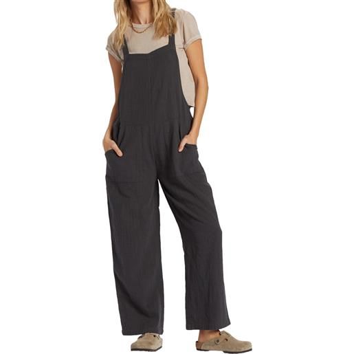 Billabong - tuta in cotone - pacific time jumpsuit black sands per donne in cotone - taglia xs, s, m, l - nero