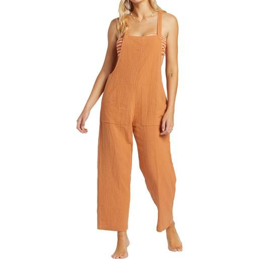 Billabong - tuta in cotone - pacific time jumpsuit toffee per donne in cotone - taglia xs, s, m, l - arancione