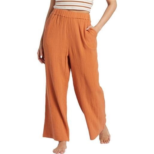 Billabong - pantaloni fluidi - follow me pant toffee per donne in cotone - taglia xs, s, m, l - arancione