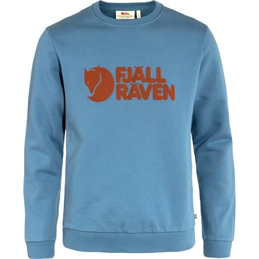 Fjall Raven - felpa in cotone biologico - fjällräven logo sweater m dawn blue per uomo in cotone - taglia s, m, l, xl
