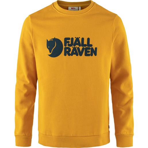 Fjall Raven - felpa in cotone organico - fjällräven logo sweater m mustard yellow per uomo in cotone - taglia s, m, l, xl - giallo