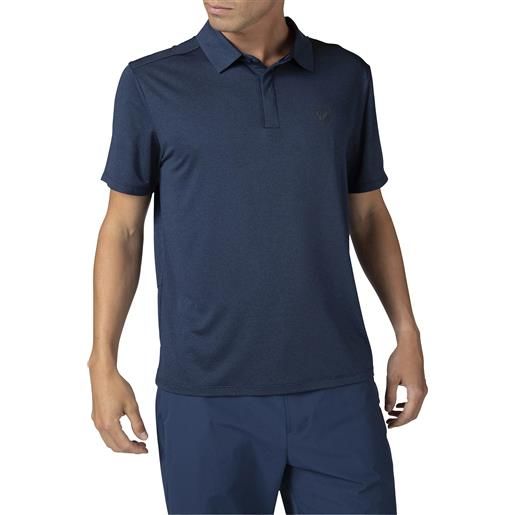 Rossignol - polo elasticizzata e traspirante - slub polo dark navy per uomo - taglia m, xl - blu navy