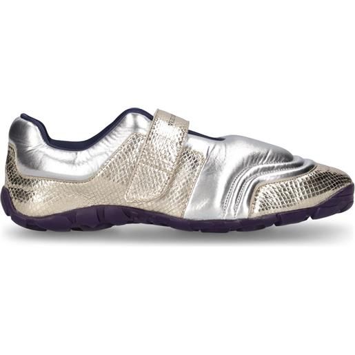 WALES BONNER sneakers in pelle metallizzata stampa coccodrillo