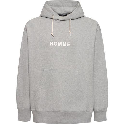 COMME DES GARÇONS HOMME felpa in cotone con cappuccio e logo