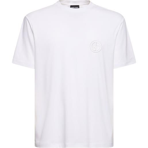 GIORGIO ARMANI t-shirt in cotone con ricamo logo