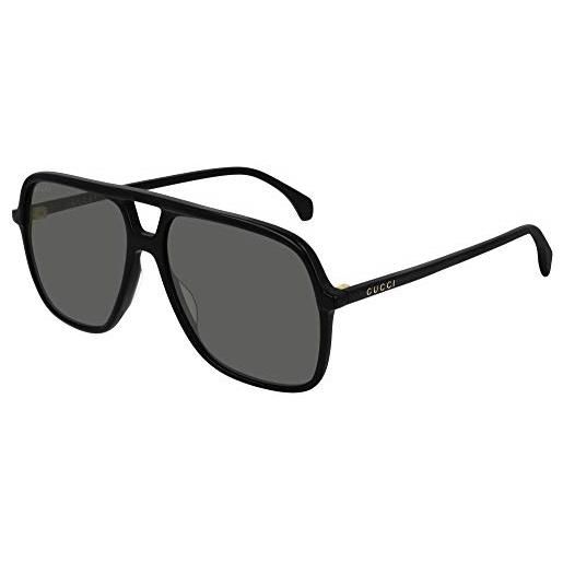 Gucci occhiali da sole gg0545s black/grey 58/15/145 uomo