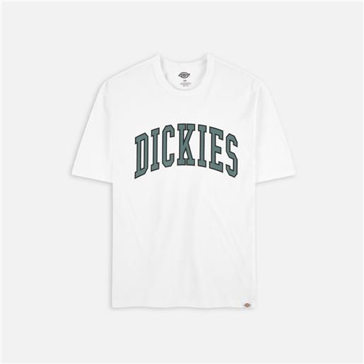 Dickies aitkin t-shirt white/dark forest uomo