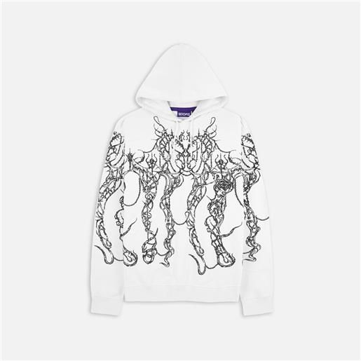 Octopus sigilism hoodie white unisex