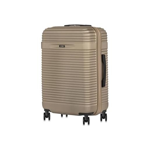 OCHNIK valigia | custodia rigida | materiale: abs | modello: walab-0040 | 4 ruote | alta qualità, beige. , s