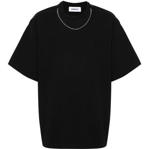 AMBUSH t-shirt con dettaglio a catena - nero