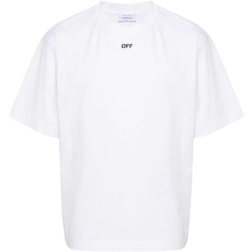 Off-White t-shirt con ricamo - bianco
