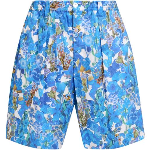 Marni shorts a fiori - blu