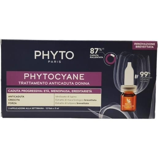PHYTO (LABORATOIRE NATIVE IT.) phytocyane trattamento anti-caduta progressiva capelli donna 12x5 ml - età menopausa ereditarietà