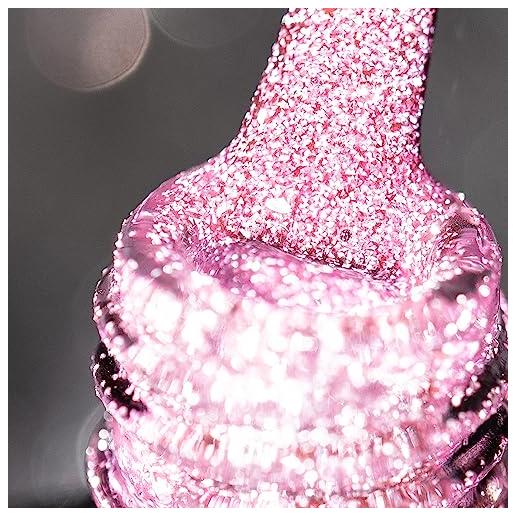 BURANO smalti semipermanenti unghie in gel，7.3ml uv led riflettente glitterato smalto semipermanente per unghie, soak-off olografico nail art gel unghie(pink sz13)