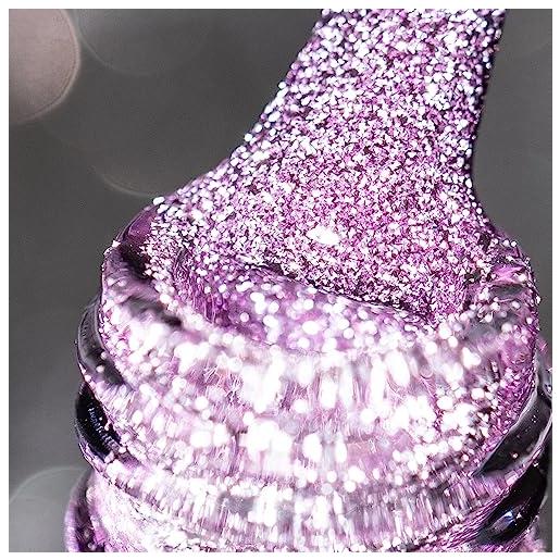 BURANO smalti semipermanenti unghie in gel，7.3ml uv led riflettente glitterato smalto semipermanente per unghie, soak-off olografico nail art gel unghie(lavender sz15)