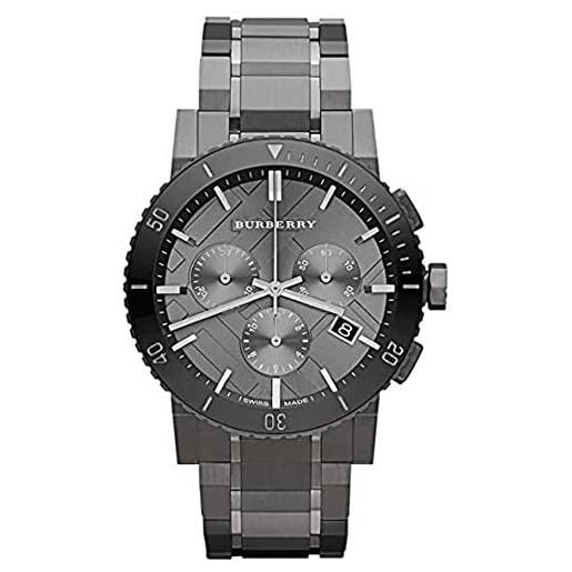 BURBERRY bu9381 - orologio da polso, acciaio inox, colore: grigio